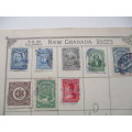 GRANADA / NICARAGUA TWO SIDED PAGE WITH USED MOUNTED STAMPS