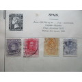 SPAIN LOTOF 4 KING ALFONSO STAMPS  USED MOUNTED