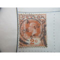 CEYLON 3 USED MOUNTED STAMPS