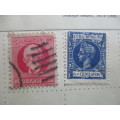 CUBA 2 USED MOUNTED STAMPS