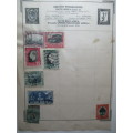 SOUTH AFRICA LOT OF OLD USED MOUNTED STAMPS