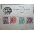 BRAZIL LOT OF 4 USED MOUNTED STAMPS