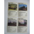 COLLECTORS CARDS - STAR TRUMP - BY WADDINTONS - STEAM TRAINS - LOT OF 4 CARDS
