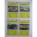 VINTAGE COLLECTORS CARDS RACING CARS  - LOT OF 4 CARDS