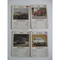 VINTAGE MAXI MINI COLLECTORS CARDS - RACING CARS - LOT OF 4