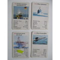 VINTAGE MINI  COLLECTORS CARDS - MILITARY SHIPS  LOT OF 4 CARDS