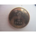 HONG KONG 1 DOLLAR COIN  2013  GREAT CONDITION