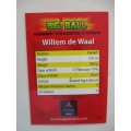 LOVELY RUGBY TRADING CARDS - ONE BIT CREASED - ANDRIES BEKKER  AND WILLEM DE WAAL W.P
