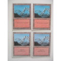 MAGIC THE GATHERING - SET OF 4 MOUNTAIN TRADING CARDS AND BETA