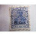 GERMANY - REICH CANCELLED 20 PHENNIG STAMPED OVER 25 cents