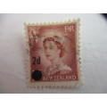 NEW ZEALAND USED CANCELLATION YOUNG QUEEN ELIZABETH STAMP
