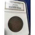 SOUTH AFRICA - 1924 PENNY - NGC GRADED