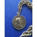 KING EDWARD VII AND QUEEN ALEXANDRA CORONATION 1902 BRACELET WITH 6D  COIN SILVER
