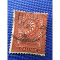ITALY POSTAGE DUE 1865 USED STAMP