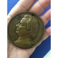 GERMAN - HONOURY MEDAL TO COMMEMORATE BALZAC 1799-1850 BRASS SOLID