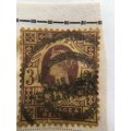 GREAT BRITAIN 2 USED MOUNTED STAMPS