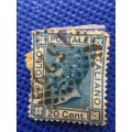 ITALY 20c BOLLO 1863 USED  STAMP