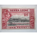 SIERRA LEONE 1 PENNY UNUSED STAMP