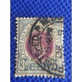 SOUTH AFRICA - NATAL KING EDWARD 3D STAMP USED