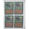 MAGIC THE GATHERING - LAND LEECHES - 4TH EDITION SET OF4 CARDS