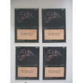 MAGIC THE GATHERING - SET OF 4 TERROR CARDS - 4TH EDITION