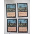 MAGIC THE GATHERING - BLIGHT -  4TH EDITION - SET OF 4 CARDS