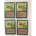 MAGIC THE GATHERING - EMERALD DRAGONFLY - LEGENDS ONE SET OF 4 CARDS