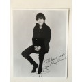 AUTOGRAPHED / SIGNED - MARY QUANT - FASHION DESIGNER AND MAKE UP  A4 SIZE
