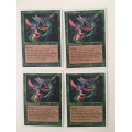 MAGIC THE GATHERING - SCRYB SPRITES - UNLIMITED EDTION SET OF 4 CARDS