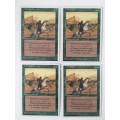 MAGIC THE GATHERING - WHIRLING DERVISH - 4TH EDITION - SET OF 4 CARDS
