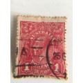 AUSTRALIA RED 1 PENNY KING GEORGE STAMP