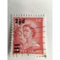 NEW ZEALAND CANCELLATION YOUNG QUEEN ELIZABETH STAMP USED