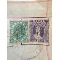 NATAL SOUTH AFRICA 2 QUEEN VICTORIA MOUNTED USED STAMPS