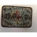 VINTAGE TO ANTIQUE THE LADY`S OWN- TOILET PIN BOX