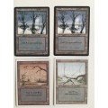 MAGIC THE GATHERING CARDS SWAMP REVISED AND BETA INCLUDED X 4 CARDS