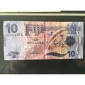 FIJI BANK NOTE 10 DOLLARS