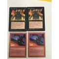 MAGIC THE GATHERING - 2 HALF SETS - FIRE DRAKE X2 - BURNT OFFERING X2 - 4 CARDS