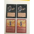 MAGIC THE GATHERING - 2 HALF SETS - NECRITE X 2 - WALL OF HEAT X 2 - 4 CARDS