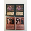 MAGIC THE GATHERING  - 2 HALF SETS - BASAL THRULL X 2 - PRIMORDIAL OOZE X 2 - 4 CARDS