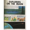 LOVELY BOOK PAPER BACK - TINTIN - EXPLORERES ON THE MOON - 1982