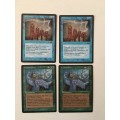 MAGIC THE GATHERING - 2 HALF SETS X2 - SUFFOCATION X 2 - THELON`S CHANT X2 - 4 CARDS