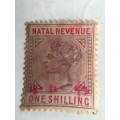 SOUTH AFRICA - QUEEN VICTORIA  USED ONE SHILLING USED STAMP