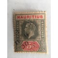 MAURITIUS  - KING GEORGE V USED 5c STAMP  1929
