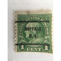 AMERICA  USED CANCELLATION 1 CENT STAMP