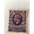 GREAT BRITAIN - KING GEORGE USED 3 PENCE 1912 STAMP