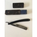 VINTAGE CUT THROAT RAZOR AND CASE -  BENGALL - MADE BY  R CADMAN & SONS - SHEFFIELD ENGLAND