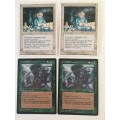 MAGIC THE GATHERING  - 2 HALF SETS - SAMITE HEALER X2 - GORILLA BERSERKERS X2