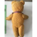 VINTAGE TEDDY BEAR - LEATHER HANDS AND FEET ARMS AND LEGS CAN MOVE OVER 52 YEARS OLD MAYBE MORE