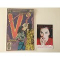 DC COMICS - V - BETRAYAL -  FINAL ISSUE - 1986 AND AUTOGRAPH OF JANE BADLER AS DIANE ON V