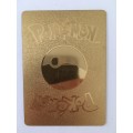 LOVELY GOLD PLASTIC TRADING CARD POKEMON - MEWTWO - 2015